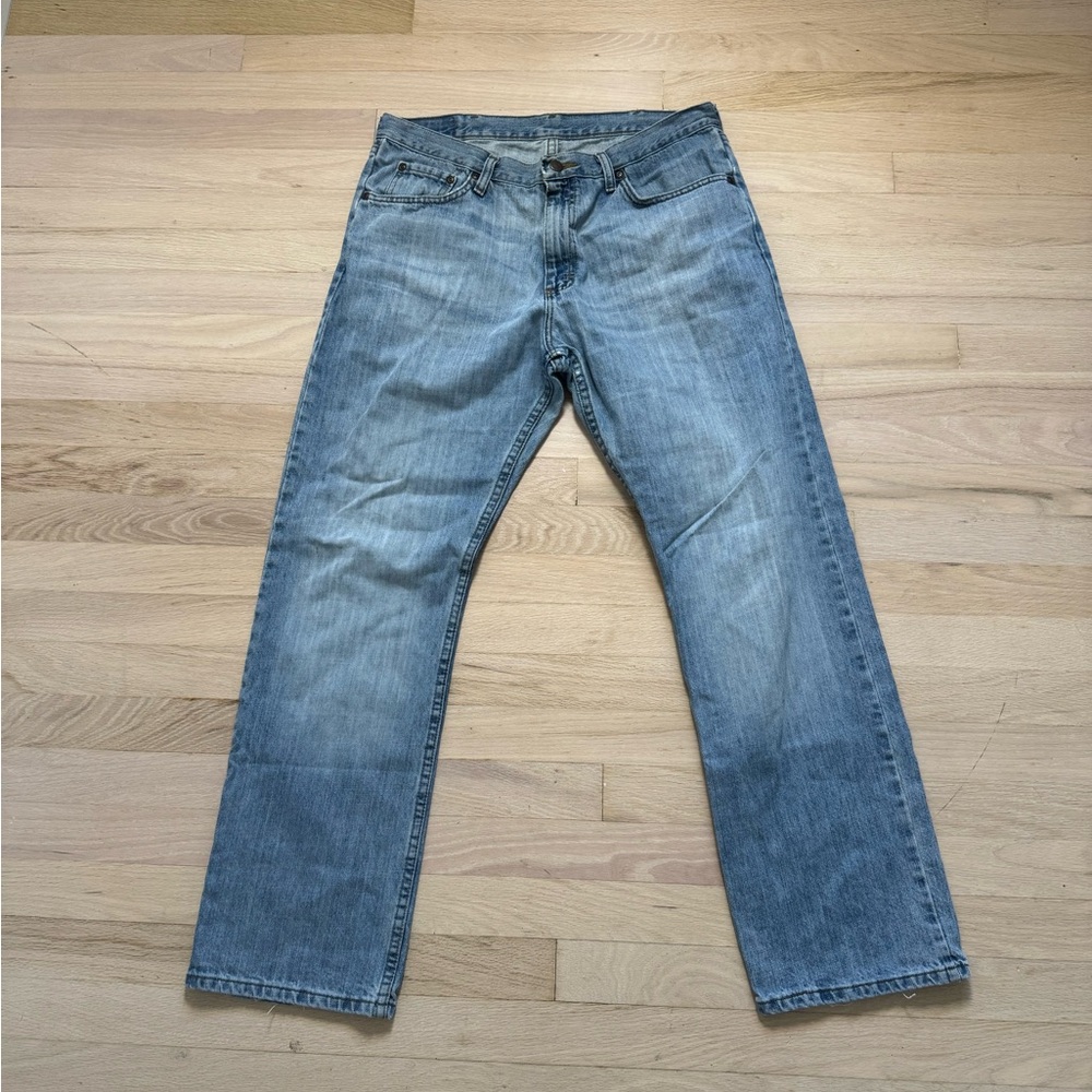 Wrangler Straight Leg Denim Jeans mens Medium Wash 32x29